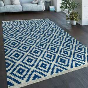 Szőttesek trend szőnyeg marokkói kék fehér, modell 20548, 120x170cm kép