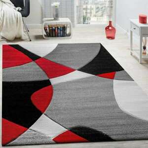 Geometriai vonalak piros szőnyeg, modell 20667, 120x170cm kép