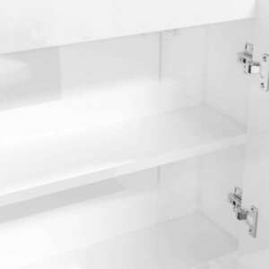 Fényes fehér mdf tükrös fürdőszobaszekrény 80 x 15 x 60 cm kép