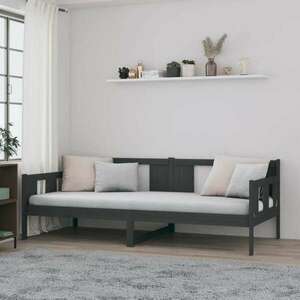 vidaXL szürke tömör fenyőfa kanapéágy 90 x 190 cm kép