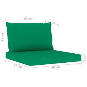 vidaXL 6 részes kerti ülőgarnitúra zöld párnákkal kép