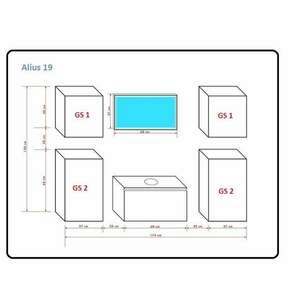 Venezia Alius A19 fürdőszobabútor szett + mosdókagyló + szifon (a... kép