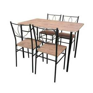 Bedora Noma étkező / konyhai szett, asztal 4 székkel, 110x70x75 cm kép