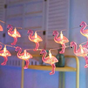 LED fényfüzér - flamingó - 1, 1 m - 10 LED - melegfehér - 3 x AA kép