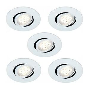 KÉSZLET 5x LED Dimmelhető beépíthető lámpa 1xLED/4, 5W/230V fényezett króm kép