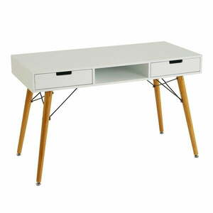 Íróasztal fehér asztallappal 55x120 cm – Casa Selección kép