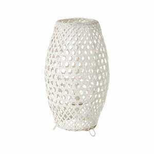 Fehér bambusz asztali lámpa bambusz búrával (magasság 36 cm) – Casa Selección kép