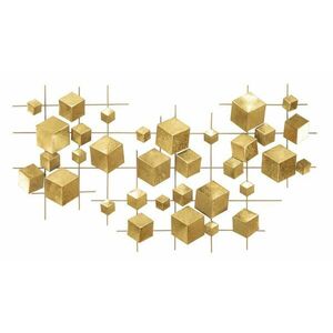 Geometrikus fali dekoráció, kockák arany - CUBISME - Butopêa kép