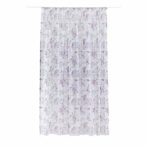 Fehér-lila átlátszó függöny 300x260 cm Elsa – Mendola Fabrics kép