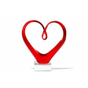 LEONARDO HEART szobor 24cm szív alakú piros kép