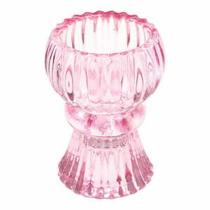 Rózsaszín alacsony üveg gyertyatartó - Rex London kép