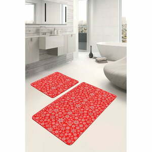 Piros fürdőszobai kilépő szett 2 db-os 60x100 cm – Mila Home kép