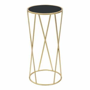 Glam Simple fekete-aranyszínű tárolóasztal, magasság 75 cm - Mauro Ferretti kép