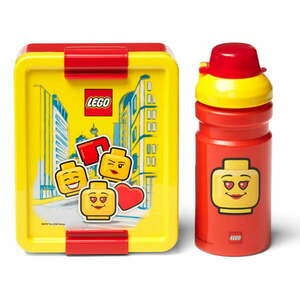 Iconic sárga-piros uzsonnásdoboz és kulacs szett - LEGO® kép