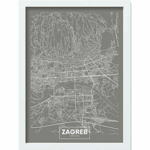 Keretezett poszter 40x55 cm Zagreb – Wallity kép