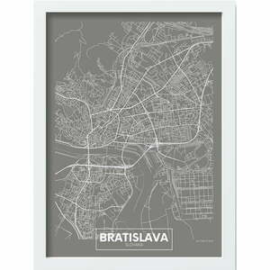 Keretezett poszter 40x55 cm Bratislava – Wallity kép