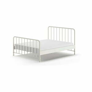 Fehér fém egyszemélyes ágy ágyráccsal 160x200 cm BRONXX – Vipack kép