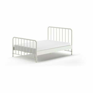 Fehér fém egyszemélyes ágy ágyráccsal 140x200 cm BRONXX – Vipack kép
