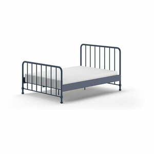 Kék fém egyszemélyes ágy ágyráccsal 140x200 cm BRONXX – Vipack kép