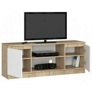 TV állvány 140 cm Akord Furniture, fehér-sonoma tölgy kép
