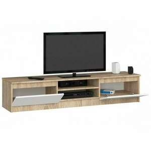 TV állvány 160 cm - Akord Furniture - fehér / sonoma tölgy kép