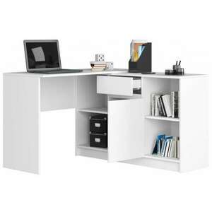Sarok íróasztal + komód - Akord Furniture - 120 cm - fehér kép