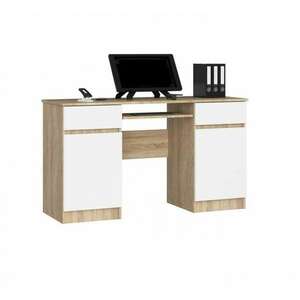 Íróasztal - Akord Furniture - 135 cm - sonoma tölgy /fehér kép