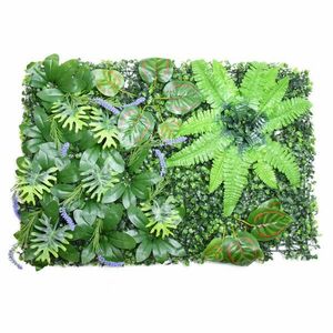 Erkélyre rakható műnövény panel, mediterrán növényekkel - 60x40 cm kép