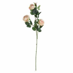 Selyemvirág rózsa ág 4 fejjel, 64.5cm magas - Pezsgő kép