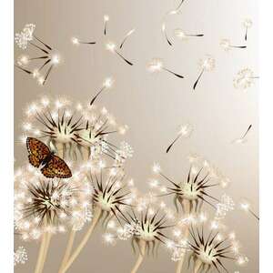 Pitypangok és pillangók poszter tapéta 225*250 cm kép