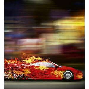 Tüzes autó, poszter tapéta 225*250 cm kép