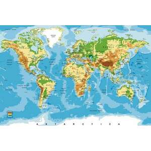 World map, poszter tapéta 375*250 cm kép