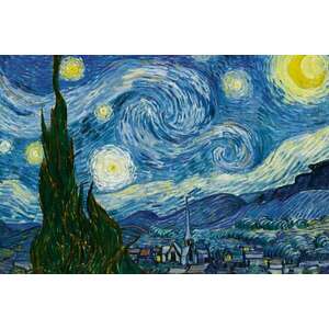 Éjszakai égbolt, festmény hatású poszter tapéta 375*250 cm kép