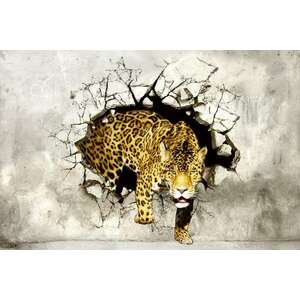 Falon áttörő tigris, poszter tapéta 375*250 cm kép