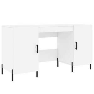 Fehér szerelt fa íróasztal 140 x 50 x 75 cm kép