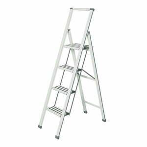 Ladder fehér összecsukható fellépő, magasság 153 cm - Wenko kép