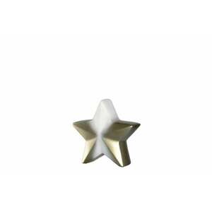LEONARDO NEVE kerámia csillag 22cm, fehér-arany kép