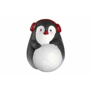 LEONARDO CALDO pingvin figura 10cm fülvédővel kép