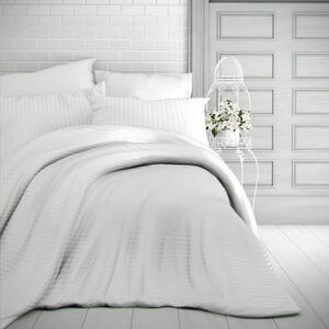 Kvalitex Stripe szatén ágynemű, fehér, 200 x 200 cm, 2 ks 70 x 90 cm kép
