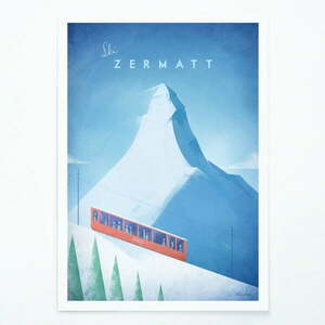 Poszter Zermatt, 30x40 cm - Travelposter kép