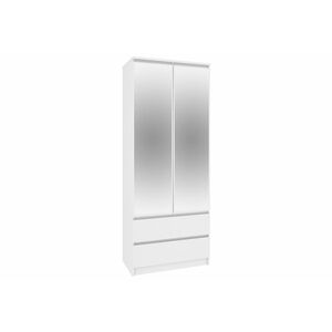 ESTRELLA S60 2D2SZ szekrény tükörrel, 60x180x51, fehér kép
