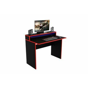KADET számítógépasztal + LED, 100x86x50, fekete kép