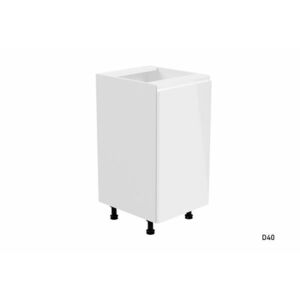 YARD D40 alsó konyhaszekrény, 40x82x47, fehér magasfényű, jobb kép