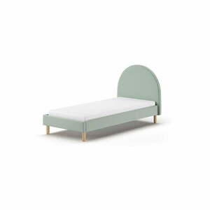 Zöld kárpitozott egyszemélyes ágy ágyráccsal 90x200 cm MOON – Vipack kép
