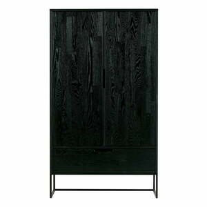 Fekete kőrisfa szekrény 85x149 cm Silas – WOOOD kép