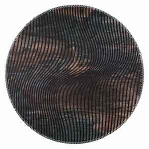 Fekete mosható kerek szőnyeg ø 100 cm – Vitaus kép