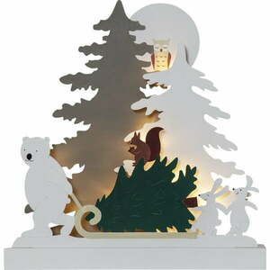 Fehér fénydekoráció karácsonyi mintával Forest Friends – Star Trading kép