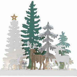 Fehér fénydekoráció karácsonyi mintával Reinbek – Star Trading kép