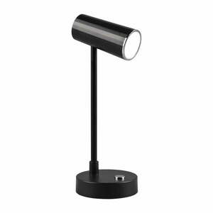 Fényes fekete LED szabályozható asztali lámpa (magasság 28 cm) Lenny – Trio kép