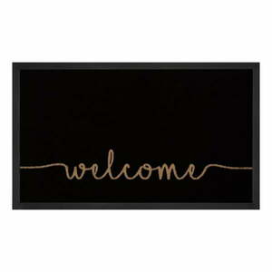 Cozy Welcome fekete lábtörlő, 45 x 75 cm - Hanse Home kép